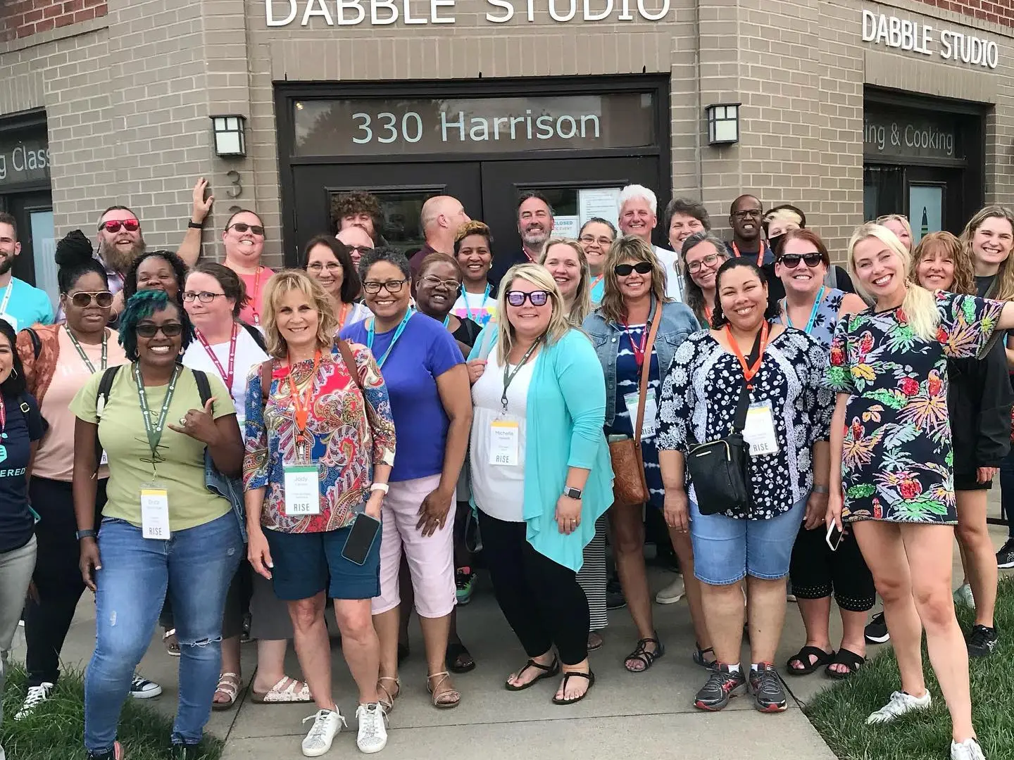 a group of people in front of Dabble Studio
