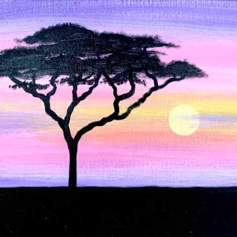 a sunset over a body of water