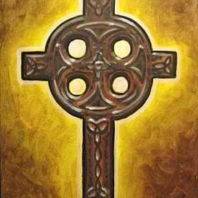 a painting of a cross