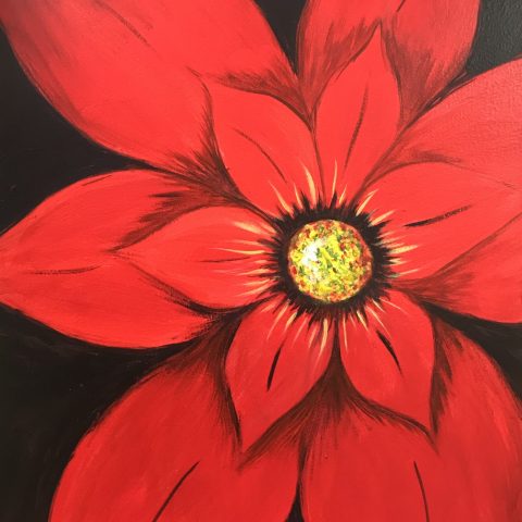 a close up of a flower