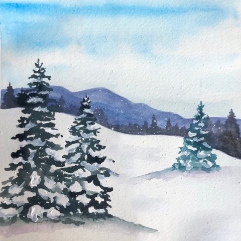 a close up of a snow covered slope