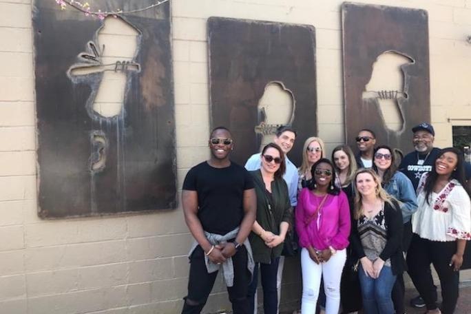 a group of people posing for a photo